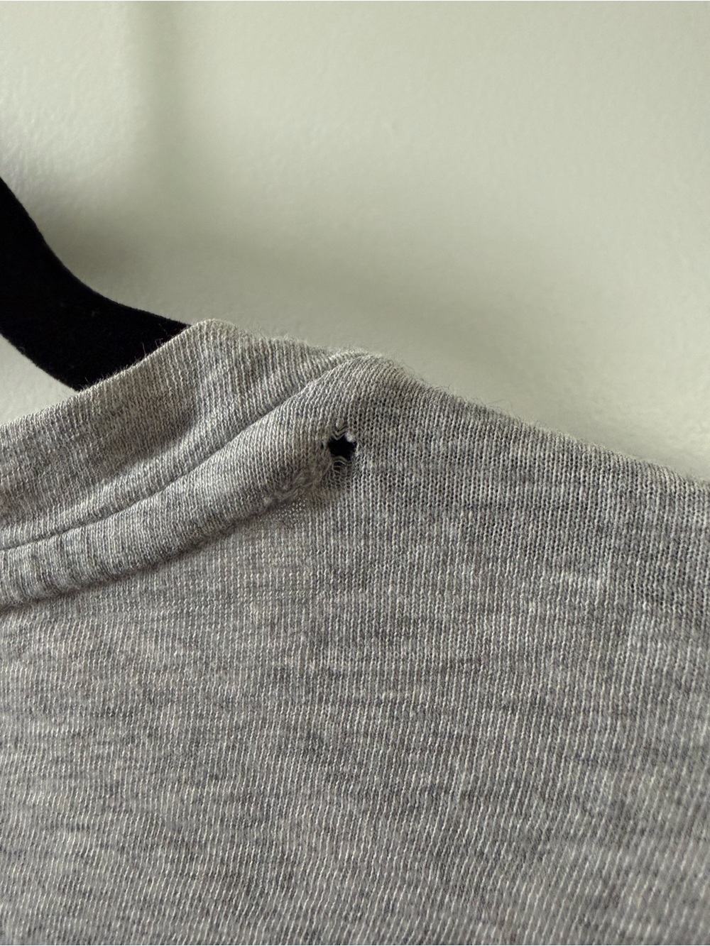 aerie Light Gray Cropped Tee with Pink Star Details - Picture 5 of 5